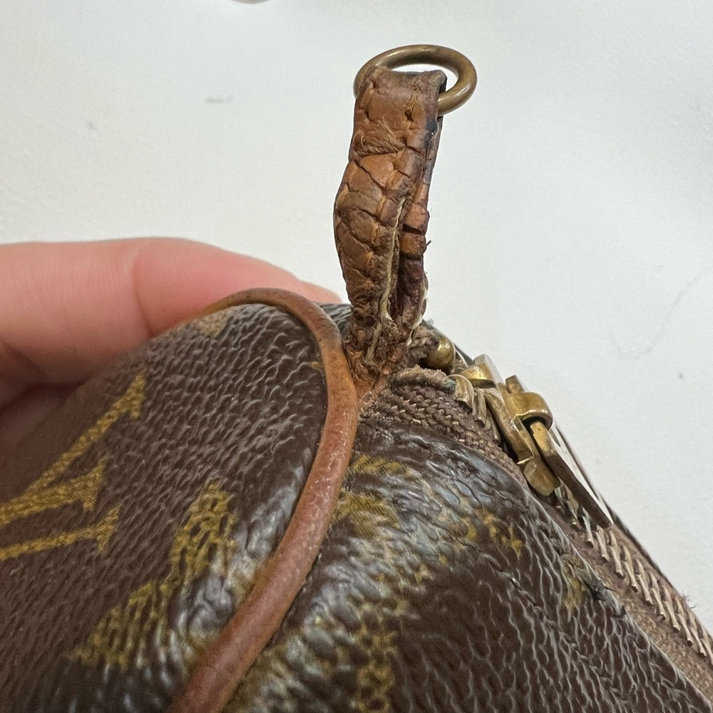 Vintage Louis Vuitton Brown Monogram check book wallet and mini papillon 1980’s - Picture 14 of 16